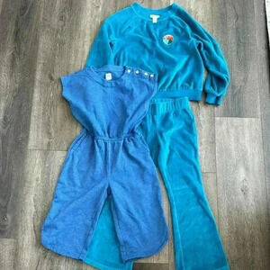 GAP romper and Cat and Jack velour 2 piece set. Youth size XS.